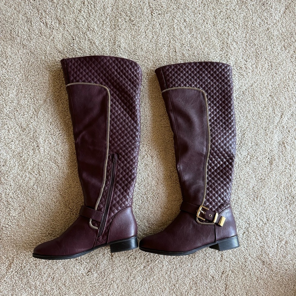 Burgundy Winter Boots